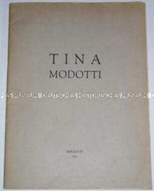Veröffentlichung anlässlich des Todes von Tina Modotti (span.)