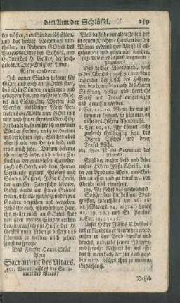 Das Fünffte Haupt-Stück Vom Sacrament des Altars