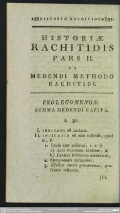 Pars II. De Medendi Methodo Rachitidi