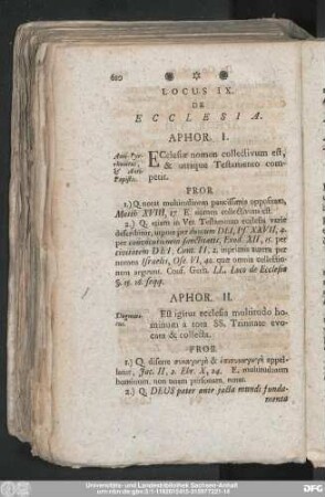 Locus IX. De Ecclesia.