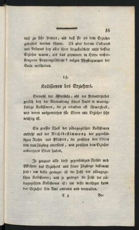 15. Kollisionen des Erziehers