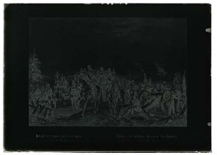 Grafik "Rückzug der badischen Armee in die Schweiz den 11. Juli 1849"