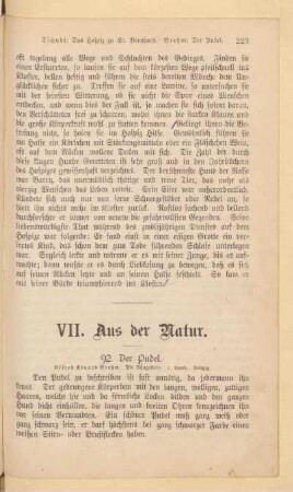 VII. Aus der Natur