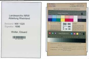 Entnazifizierung Eduard Wolter , geb. 22.02.1910 (Ingenieur)