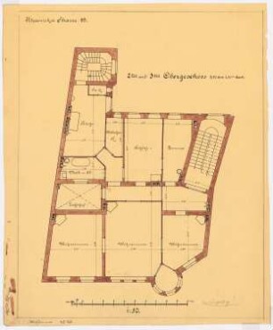 Luisenstädtische Bank, Berlin-Mitte: Grundriss 2. und 3. OG