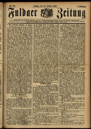 Ausgabe vom Freitag, den 30. Oktober 1891.