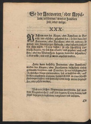 So der Antworter ... erscheinet/ was er handlen soll/ oder möge. XXX.