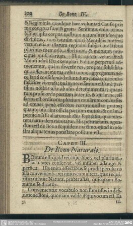 Caput III. De Bono Naturali