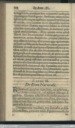 Caput III. De Bono Naturali