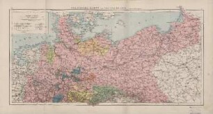 Politische Karte von Deutschland. Nördliches Blatt