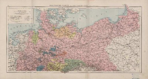 Politische Karte von Deutschland. Nördliches Blatt