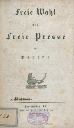 Freie Wahl und Freie Presse in Bayern