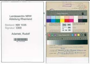 Entnazifizierung Rudolf Adamek , geb. 26.03.1904 (Steiger)