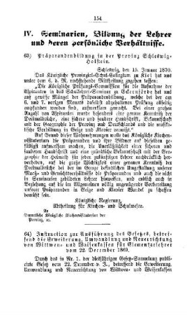 Präparandenbildung in der Provinz Schleswig-Holstein