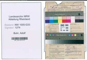 Entnazifizierung Adolf Buhr , geb. 23.07.1895 (Lehrer)