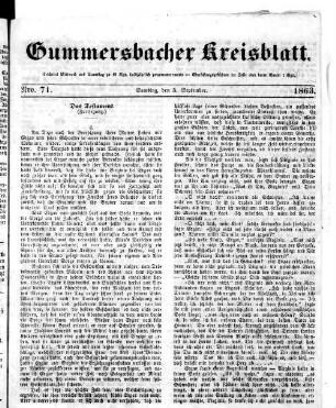 Gummersbacher Kreisblatt. 1851-1869