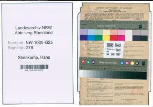 Entnazifizierung Hans Steinkamp , geb. 13.06.1902 (Kaufmann)