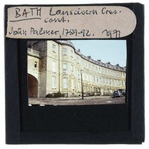 Bath, Lansdown Crescent : Straßenfront