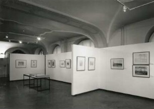 Dresden. Ausstellung "Künstler entdecken die Sächsische Schweiz" im Kupferstich-Kabinett, 1.10.-30.12.1998. Raumaufnahme