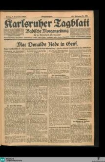 Karlsruher Tagblatt, Morgenausgabe