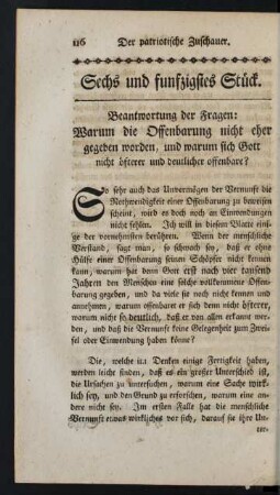 Sechs und funfzigstes Stück