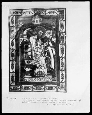 Evangeliar aus Weihenstephan — Der Evangelist Lukas, Folio 92verso