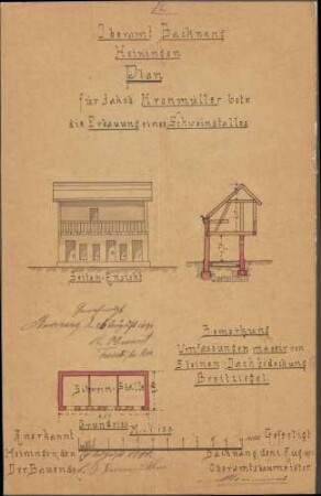 Kronmüller, Jakob, Bauer Bau eines Schweinestalls