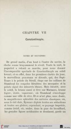 Chapitre VII: Constantinople