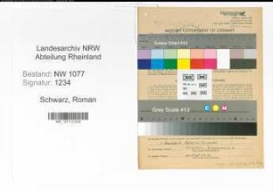 Entnazifizierung Roman Schwarz , geb. 11.02.1899 (Kriminalbeamter)
