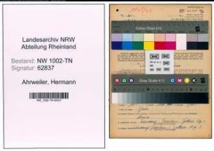 Entnazifizierung Hermann Ahrweiler , geb. 31.12.1900 (Spediteur)