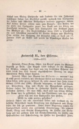 11. Heinrich II., der Eiserne. 1328 - 1377.