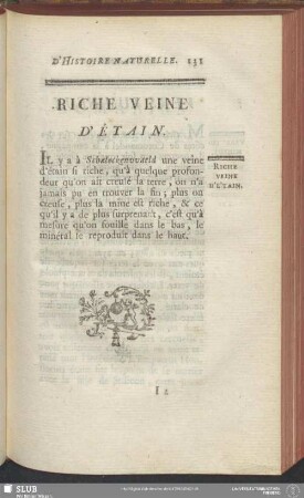 Riche Veine D'Étain