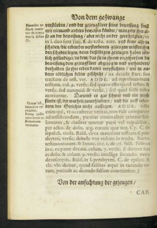 Von der anfechtung der gezeugen/ Cap. LXXXIII.