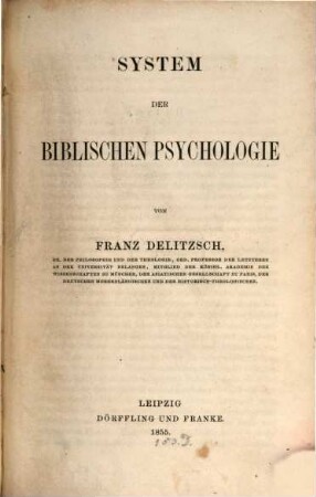 System der biblischen Psychologie