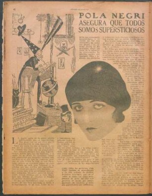 Pola Negri asegura que todos somos supersticiosos