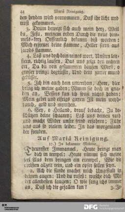 Mariä Reinigung.