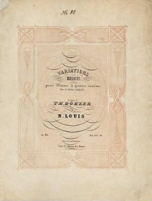 Variations brillantes pour piano à quatre mains sur un thême original : op. 60
