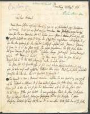 Brief von Jean Daniel Buchinger an Unbekannt
