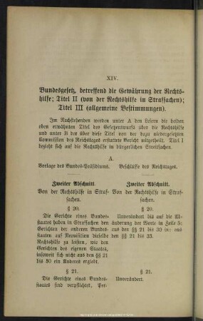 XIV. Bundesgesetz, betreffend die Gewährung der Rechtshilfe; Titel II (von der Rechtshilfe in Strafsachen); Titel III (allgemeine Bestimmungen)