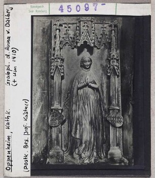 Oppenheim: Katharinenkirche, Grabplatte der Anna von Dalberg