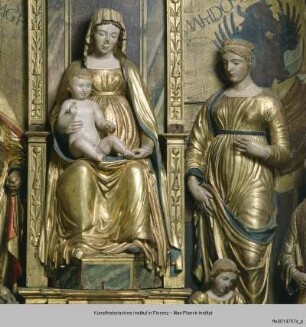 Thronende Madonna mit Heiligen