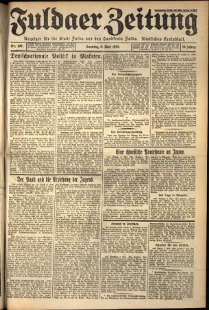 Erste Ausgabe vom Sonntag, den 06. Mai 1928.