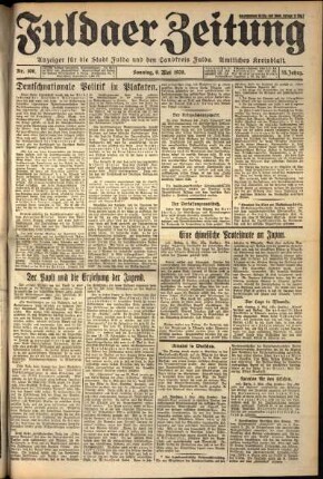 Erste Ausgabe vom Sonntag, den 06. Mai 1928.
