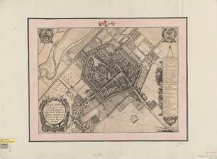 Vogelschaubild der Stadt Düren, Kupferst., 1657 : Marcodvri Civitatis In Ducatv Iuliacensi, Negotiatione Inprimis Frvmentaria Nobilis Genvina Delineatio / Wenceslaus Hollar delineavit 1634. - [Ca. 1:3 500]. - [Amstelodami] : [Ioannes Ianssonius] , [1657]. - 1 Kt. : Kupferst. ; 49 x 37 cm