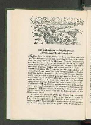 Die Vorbereitung zur Angriffsschlacht. Siebentägiges Zermürbungsfeuer.