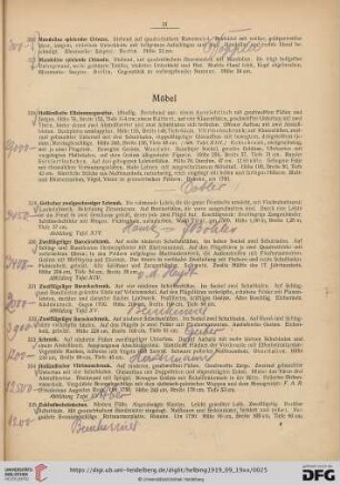 Möbel, Einrichtungsgegenstände (Nr. 328-358)
