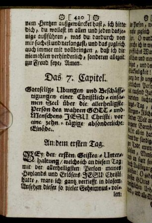 An dem ersten Tag.