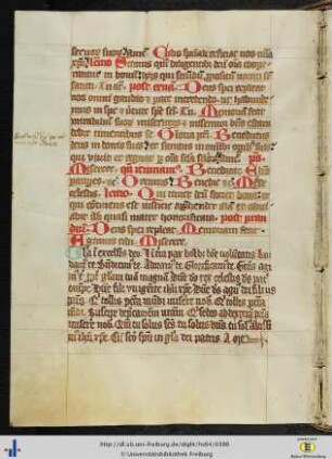 [192v] Gloria (Nachtrag, 15. Jh.).