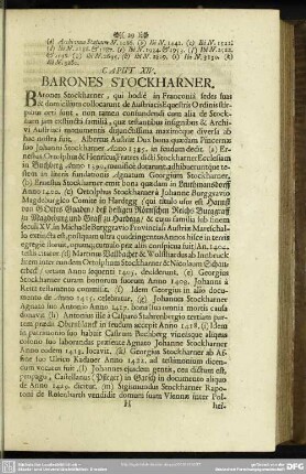 Caput XIV. Barones Stockharner