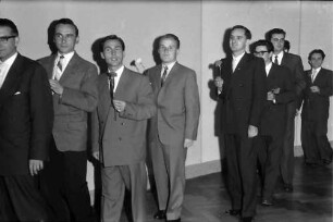 9. Tagung 1959 Physiker; Studentenabend Stadthalle Lindau: Reihe der Studenten